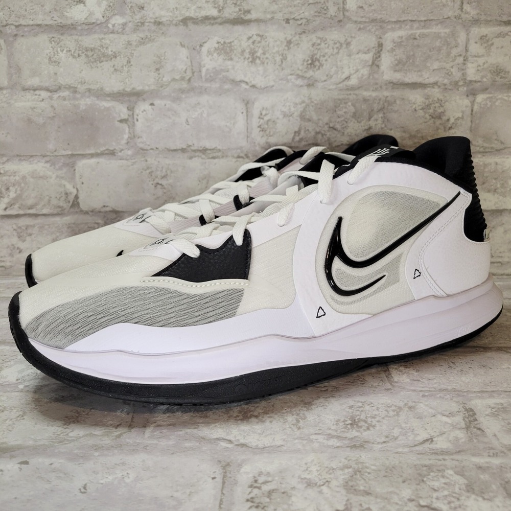 Nike Kyrie Low 5 TB White Black Basketball Shoes DO9617 100 Men's Size 15